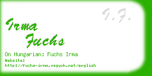 irma fuchs business card